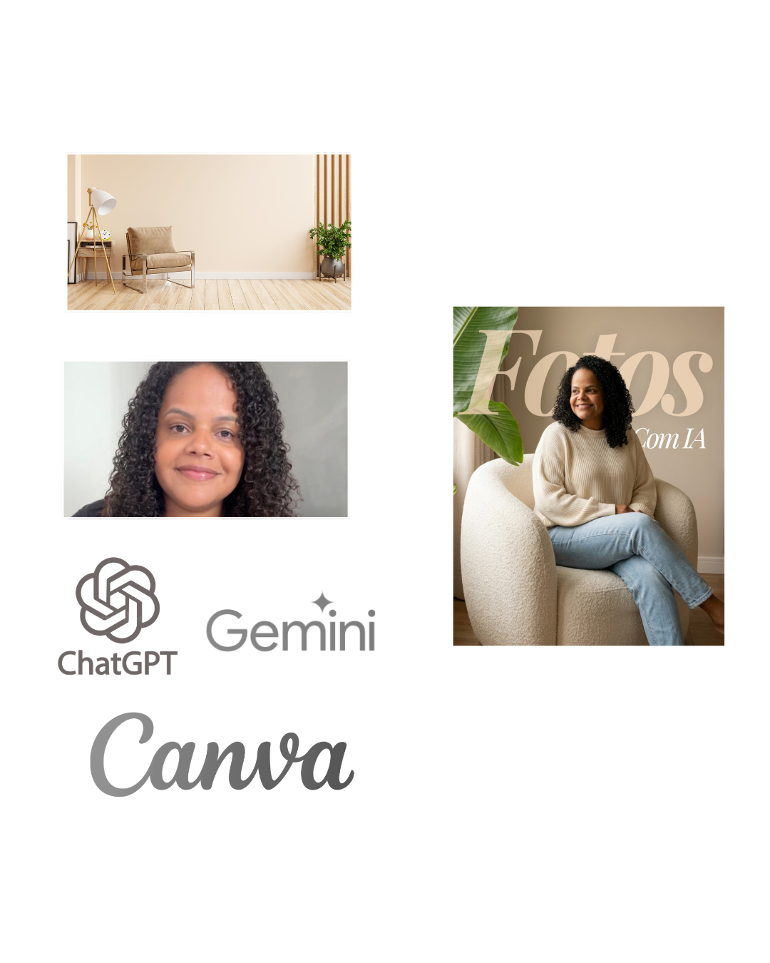 Fluxo Referência → IA → Canva → Resultado